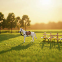 1/64 Horse Model Tiny-Scale Scene Decor Figure Cute for Photo Setup