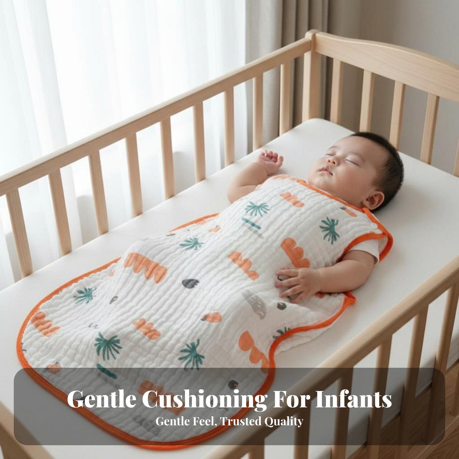 Sleeveless Gauze sleeping bag Antipush Design infant nightwear Wide fashion-forward for Infants