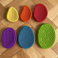 6 Pieces Soft Rubber Worry Stone Toys Calming Textured Sensory Stone Silent Item for Autistic People, Kids