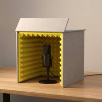 Noise Reduction Desktop Vocal Booth Detachable Portable Audio Input Device Isolation Barrier Quick Assembly for Podcasters, Voice Actors