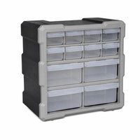 Small Parts Cabinet Sturdy Plastic 12-Drawer Parts Storage Box Compact
