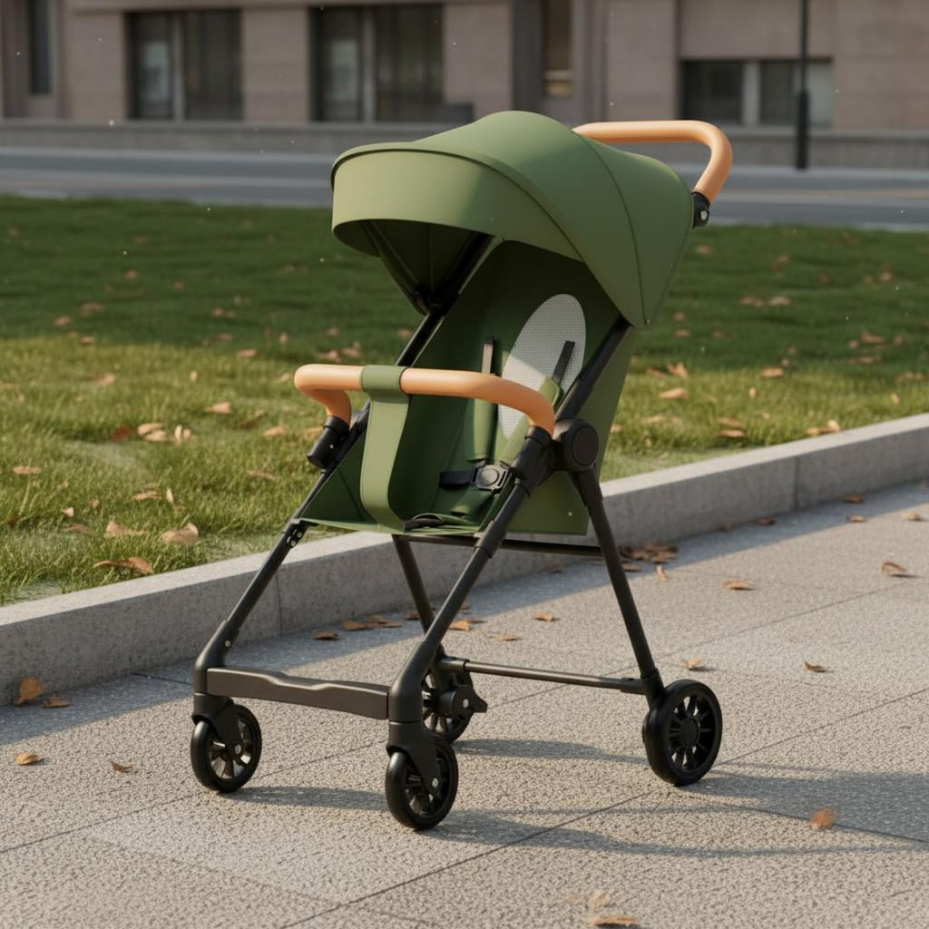 Lightweight Travel Pushchair Protection Canopy Lightweight Pushchair 360° Rotating Wheels Portable Infant Cart for Young Children, Outdoor