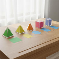 8 Pieces Transparent Geometric Solids Visual Demonstration Tool for Classroom