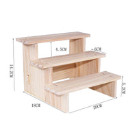 Wood Display Stand Tiered Design Figurine Collection Shelf Easy Assembly Wooden Display Riser for Party
