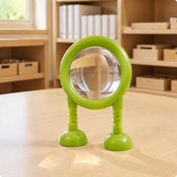 Classroom Teaching Aid Green Visual Toy Rounded Feet