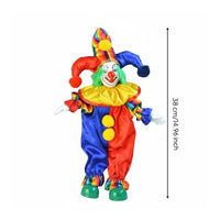 Ceramic Clown Doll Great Gift Collectible Clown Figurine Detailed Design Handmade Harlequin Doll for Collectors, Home Decor, Shelf Display
