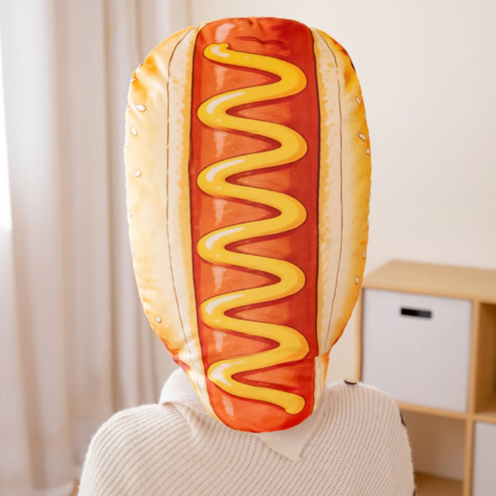 Hot Dog Hat Cute Hot Dog Head Cover Eye-Catching for Party, Festivals, Kids