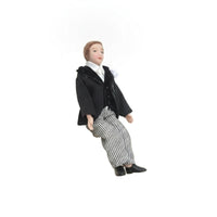 Male Tuxedo Doll Ready to Use Mini Suit Jacket Set Detailed for Collectors