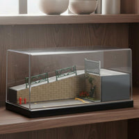 1:64 Scale Car Display Scene Dust-Proof Cover Street Slope Display Scene Box