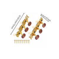 2 Pieces Classical Guitar Machine Head Easy to Tune 3-on-a-Side Tuner