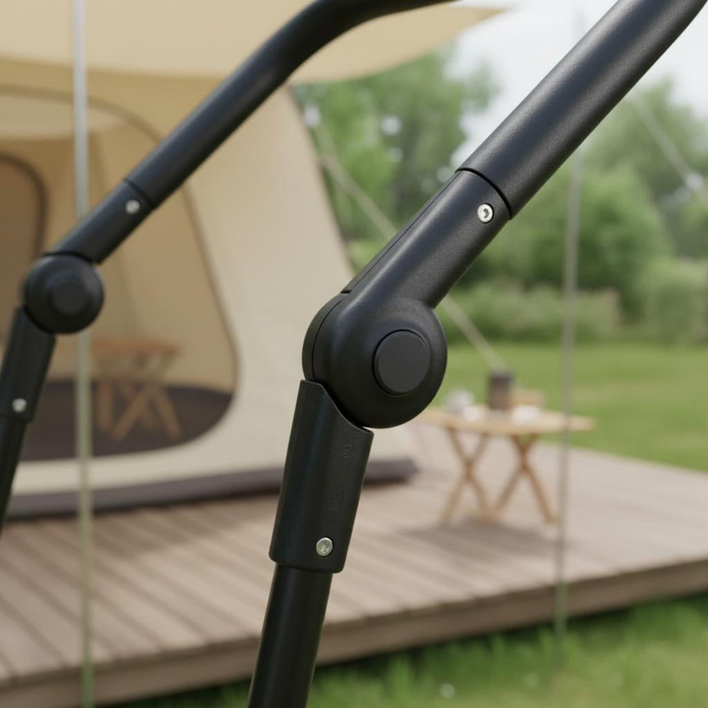 Detachable Wagon Handle Anti-Slip Grip Wagon Push Bar for Camping