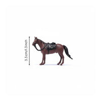 1/64 Horse Model Tiny-Scale Scene Decor Figure Cute for Photo Setup