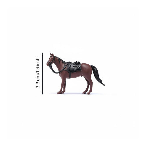 1/64 Horse Model Tiny-Scale Scene Decor Figure Cute for Photo Setup