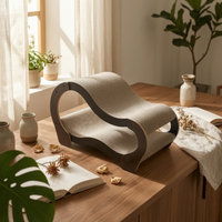 S-Shaped Cat Lounger Textured Pet Accessory