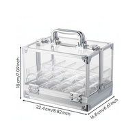 600 Pieces Mahjong Case Large Capacity Aluminum Mahjong Case Portable Handle Transparent Game Piece Holder