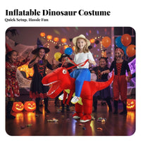 Riding-Style Dinosaur Suit Funny Design Inflatable Costume Self-Inflating