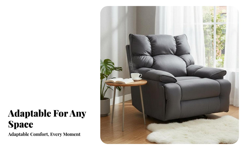 Cushion-LikeLike Design Electric pivot Recliner Gentle Rocking Motion pivot rocking recliner Power Reclining Living Room Furniture Er& movenomic Support for Seniors, Parents, New Mothers, Bedroom, perusing corner, Home available inice, Nursery