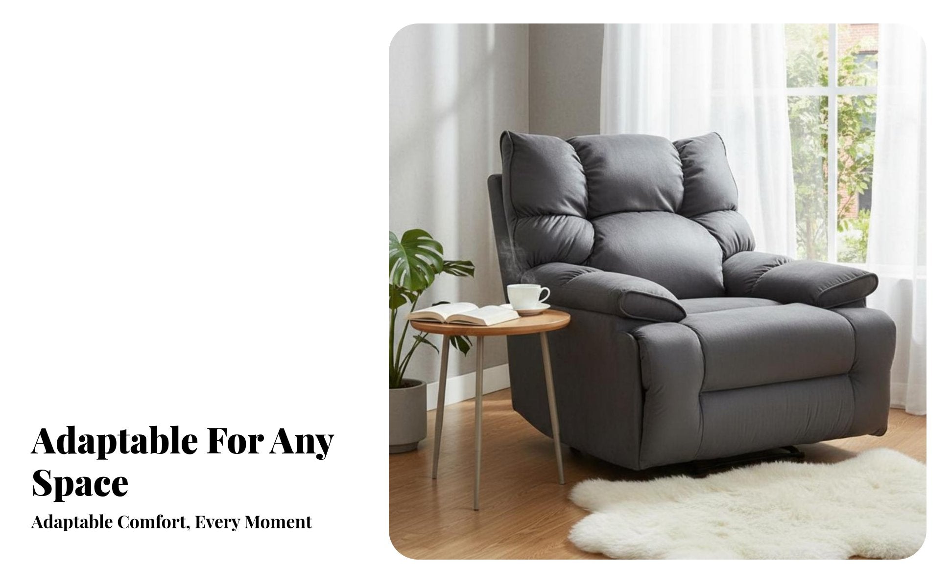 Cushion-LikeLike Design Electric pivot Recliner Gentle Rocking Motion pivot rocking recliner Power Reclining Living Room Furniture Er& movenomic Support for Seniors, Parents, New Mothers, Bedroom, perusing corner, Home available inice, Nursery