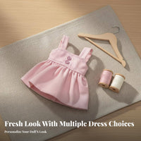 BJD Doll Outfit Aesthetic BJD Doll Apparel Cute Design Miniature Pleated Dress