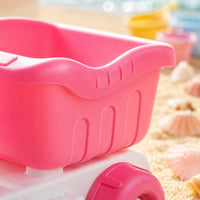 5 Pieces Rabbit Sand Wagon Bright Colors Beach Sand Toy Set Even Edges