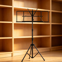 Adjustable Height Music Stand Heavy Duty Folding Sheet Music Stand for Rehearsal