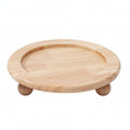 Wooden Pet Bowl Stand Rounded Top Feeding Table Fixed Height