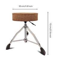 Drum Throne Anti-Slip Feet Adjustable Drum Throne 360 Degree Swivel Percussion Stool for Jazz Artists, Stage
