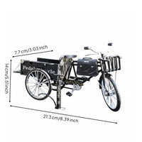 Tricycle Truck Model Spoked Wheels Three Wheel Truck Model Alloy Material Decoration for Home Display