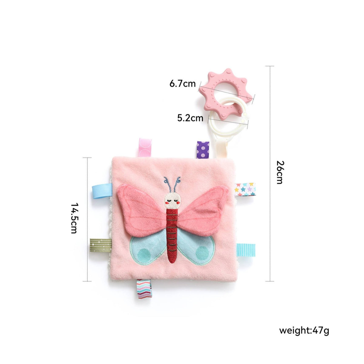 Duck Security Blanket Soft Duck Lovey Blanket Embroidered Details for Bedtime