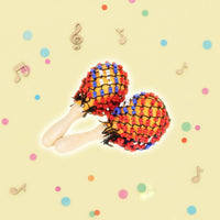 Wooden Maracas Wood Handle Beaded Maracas Materials Wooden Maraca for Kids, Beginners, Stage Performance, Party