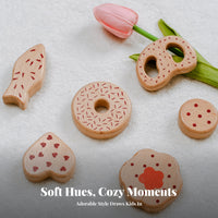 Fine Motor Skills Wooden Pastry Toy Wooden Ice Cream Toy Ice Cream Playset for Children