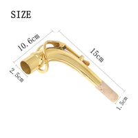 Alto Saxophone Curved Neck Gold Color Saxophone Mouthpiece Kit Easy to Install