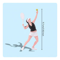 Tennis Mini Figures Scene Display Hand Painted Tennis Couple for Hobbyists