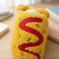 Soft Creature Pen Holder Case Yellow School Storage Portable