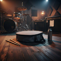 Round Cymbal Bag Portable with Handles Drum Cymbal Carrying Bag Large Capacity Musical Instrument Accessory for Percussionists, Artists
