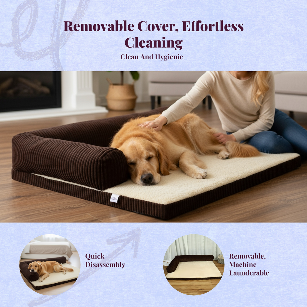 Removable Dog Sofa Bed, Non-Slip Comfort Mat Easy to Clean