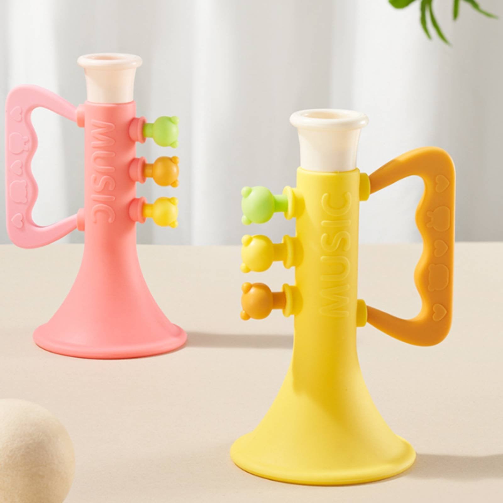 Silicone Trumpet Toy Easy to Hold Trumpet Toy Educational for Infants
