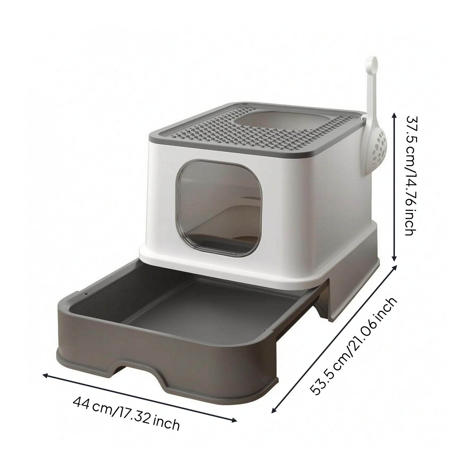 Drawer Style Litter Box Privacy Enclosed Feline Litter Box Stain-Resistant