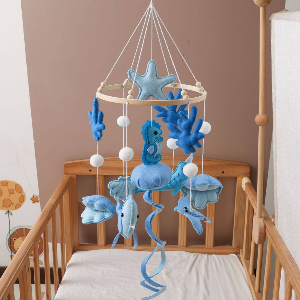 Baby Crib Mobile Gentle Sound Textile Creature Mobile Sustainable Material