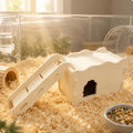Hamster Ramp House Slotted Step Wood Hamster House Side Entrance