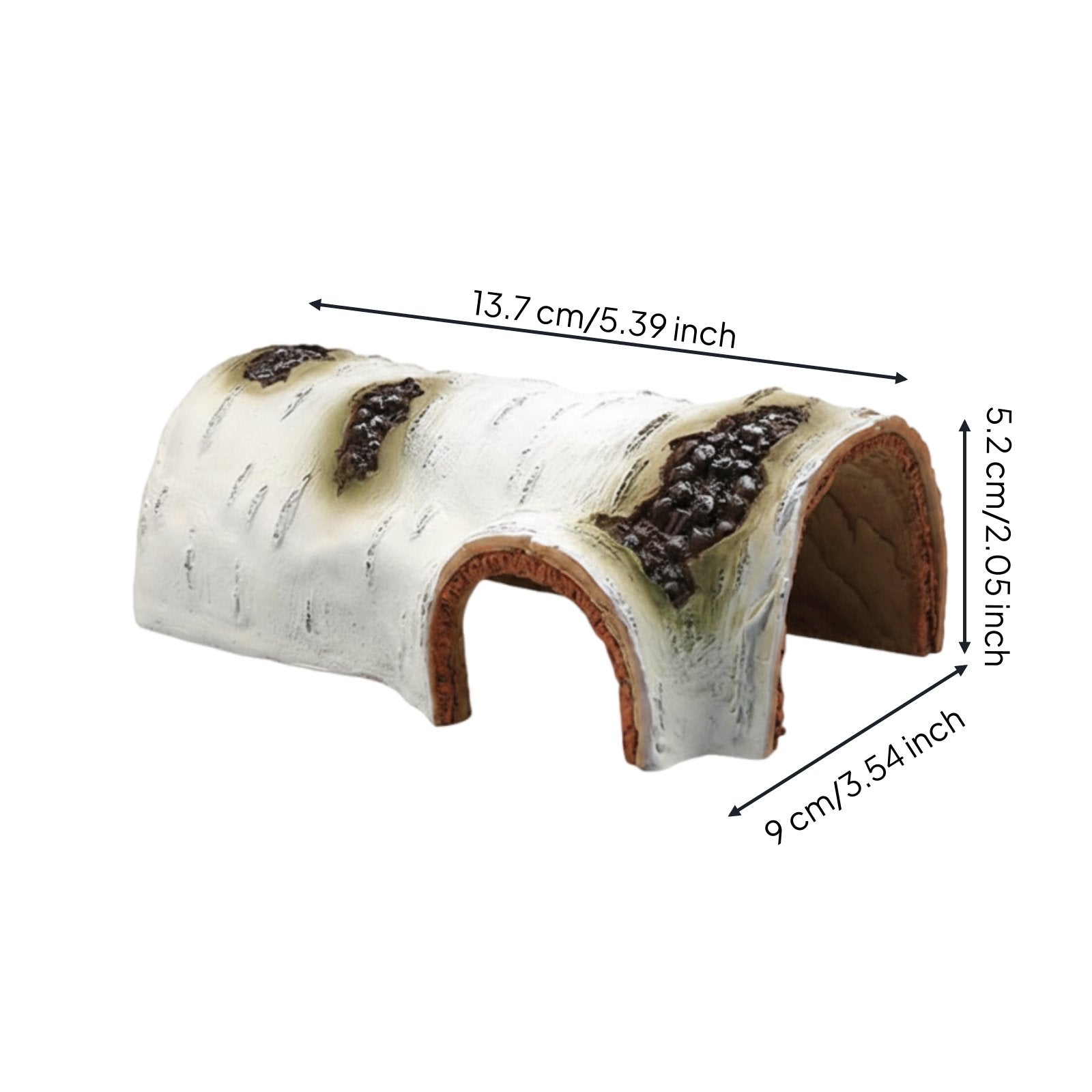 Aquarium Hideout Cave Naturalistic Design Arched Log Shelter Material