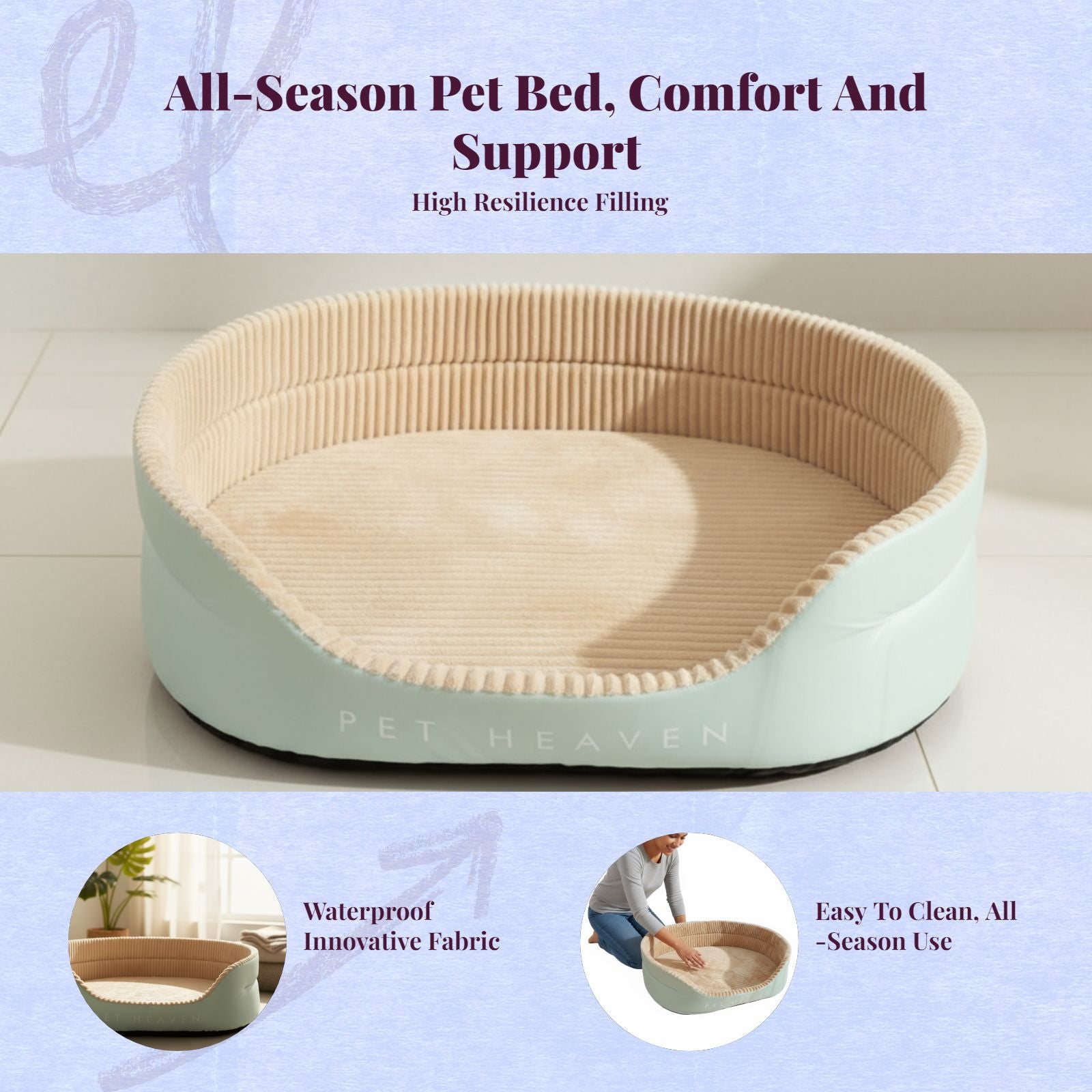 Removable washable dog bed