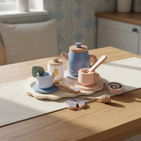 Pretend Afternoon Tea Set Pastoral Design Kids Afternoon Tea Toy Polished Edges