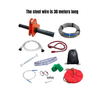 Kids Cable Glide Set Easy to Install Steel Trolley Cable Glide Ball Bearings