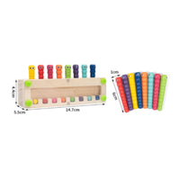 Montessori Cylinder Peg Board Early Education Wooden Cylinder Sorting Board