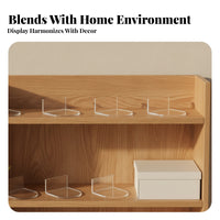 8 Pieces Space Saving Thin Home Display Acrylic L-Shaped Stand