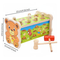 Wooden Whack a Peg Game Early Learning Whack-a-Peg Toy for Home
