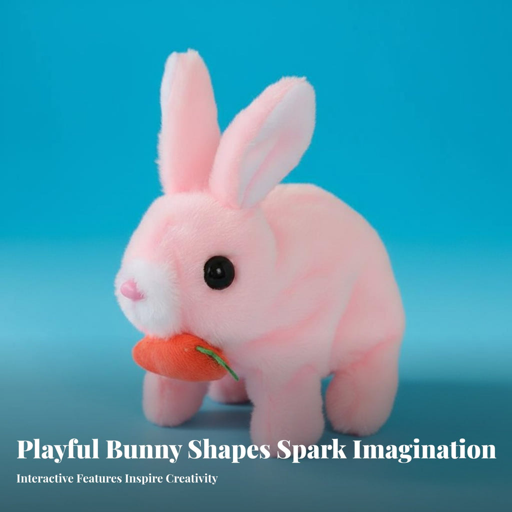 Wiggles Ears Electric Rabbit Toy With Sounds and Movements Walking Bunny Stuffed Toy Battery Operated for Girls, Toddlers