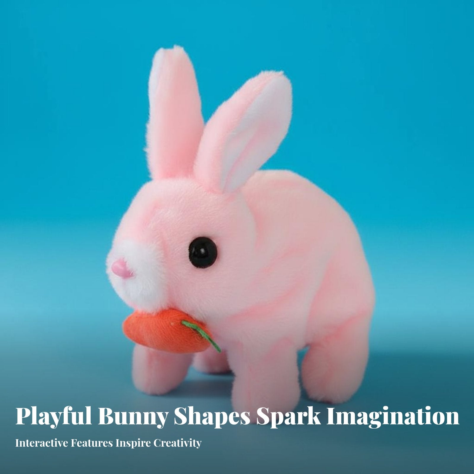 Wiggles Ears Electric Rabbit Toy With Sounds and Movements Walking Bunny Stuffed Toy Battery Operated for Girls, Toddlers