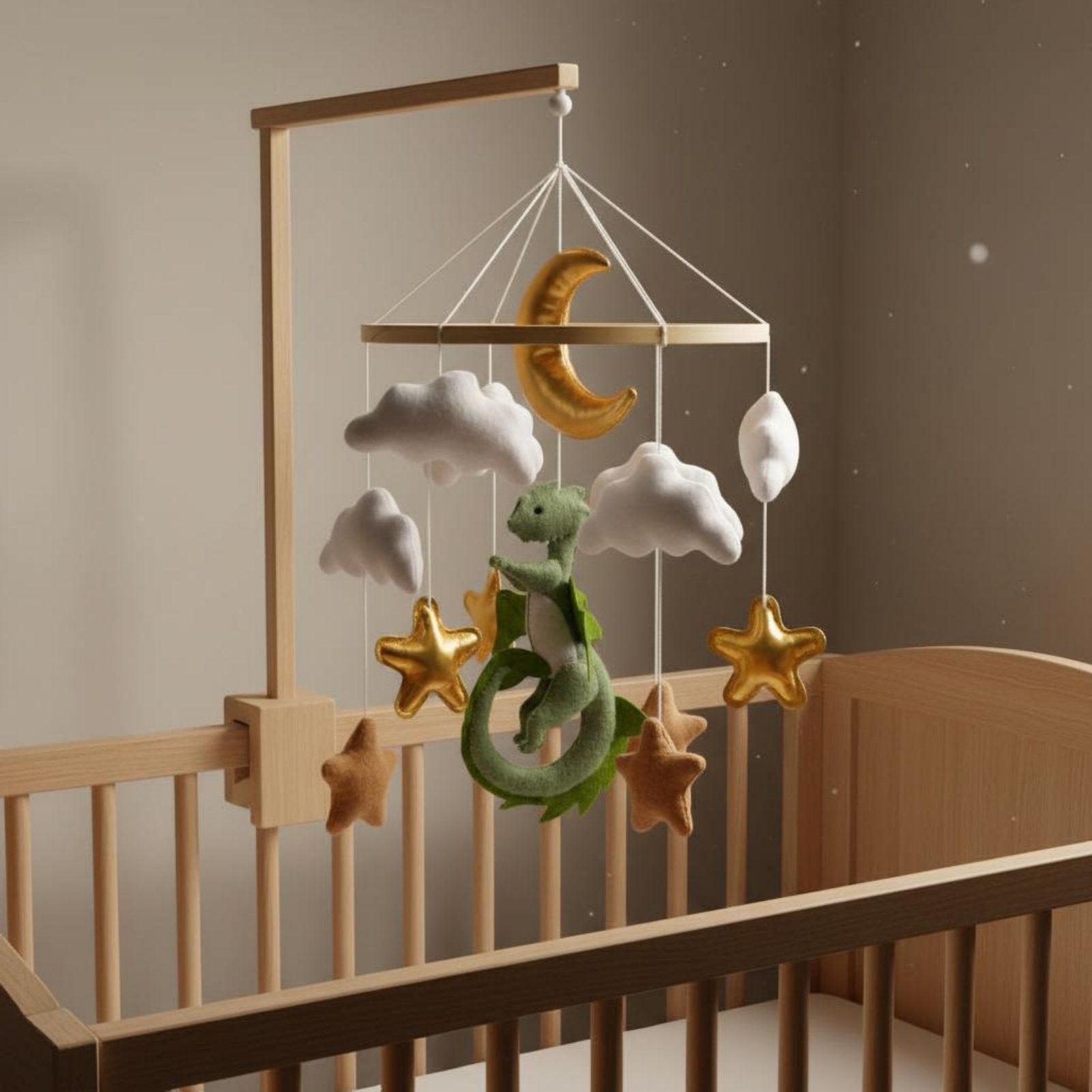 Textile Dinosaur Mobile Sleep Aid Dinosaur Crib Mobile Soothing for Infants